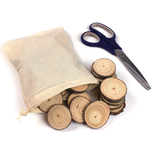 4 - 5 cm wood slice value pack (30 pieces)