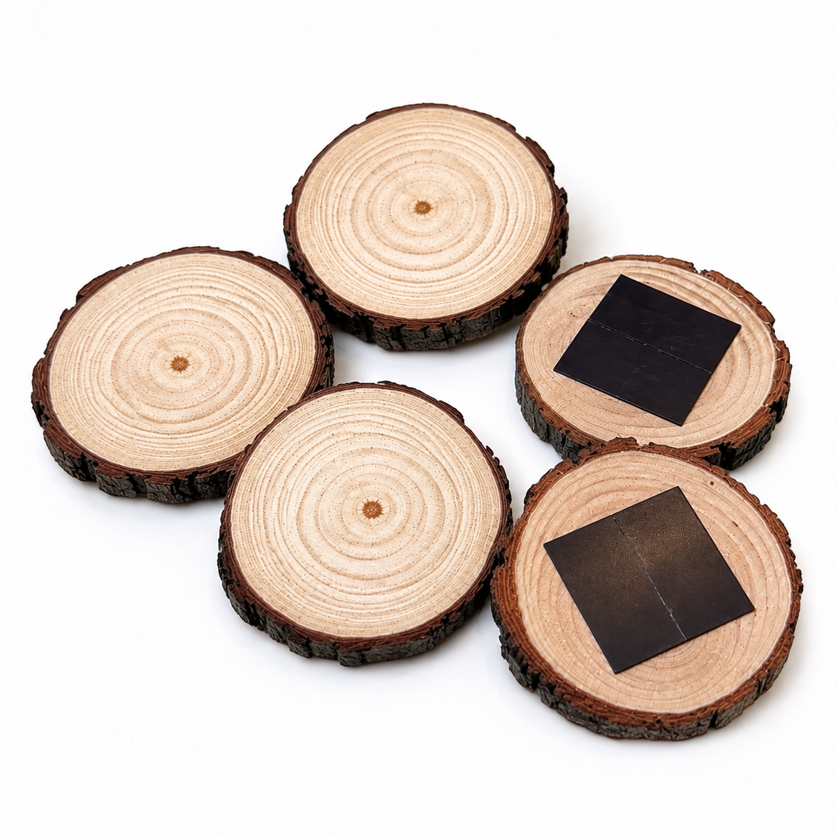 Blank Wood Slice Magnets (Set of 5)