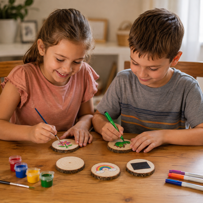 Blank Wood Slice Magnets – Classroom Pack (Set of 30)