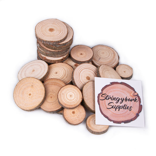 2 - 4 cm Wood Slices (Pack of 10)