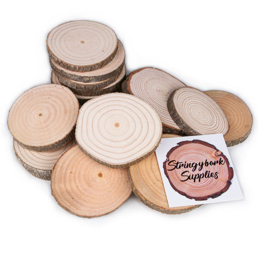 6 - 8 cm Wood slices (Pack of 10)