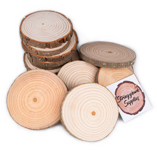 8 - 10 cm Wood slices (Pack of 10)