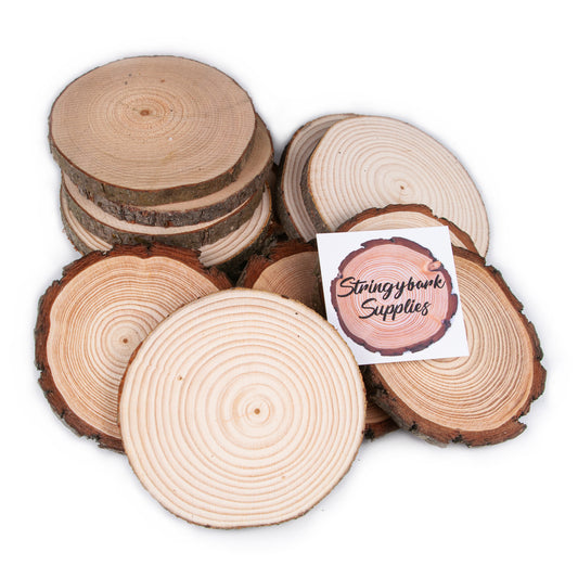 10 - 12 cm Wood slices (Pack of 10)