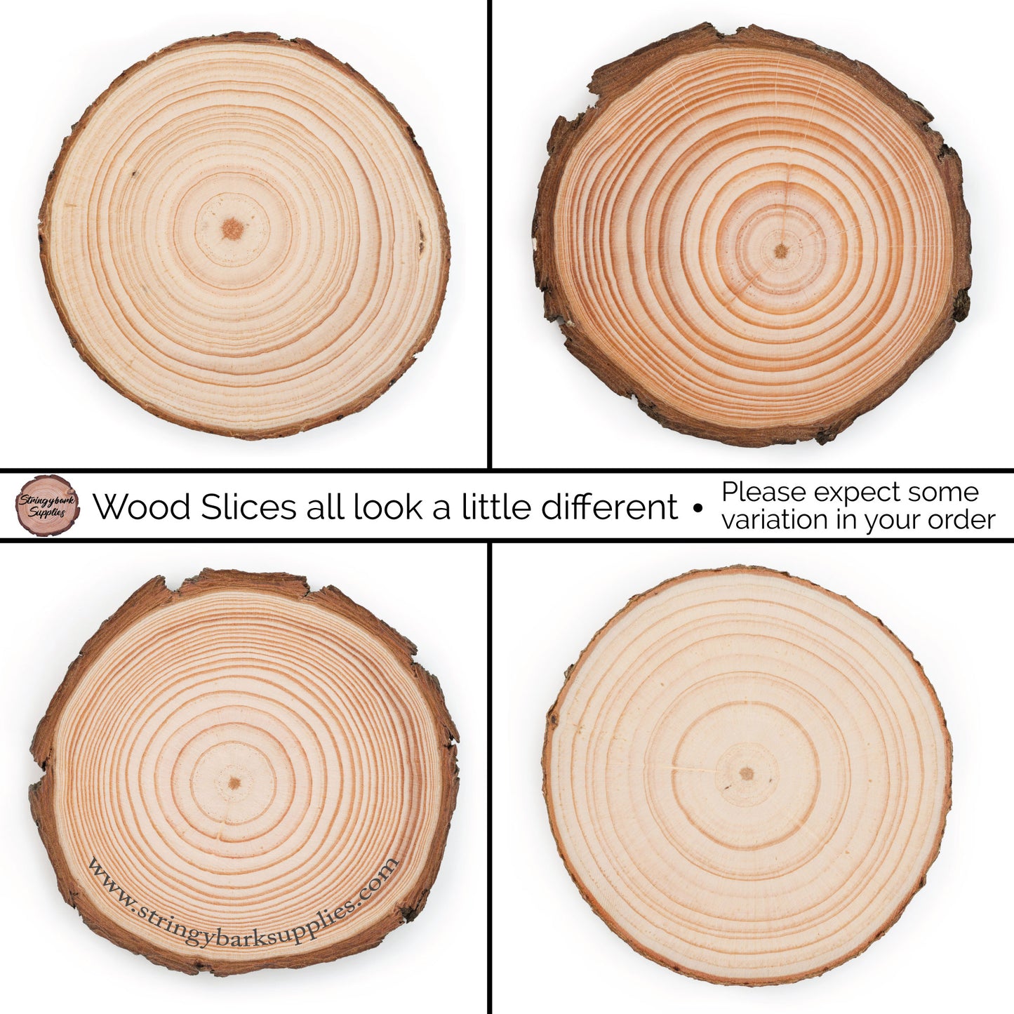 Blank Wood Slice Hang Tags (Pack of 10)