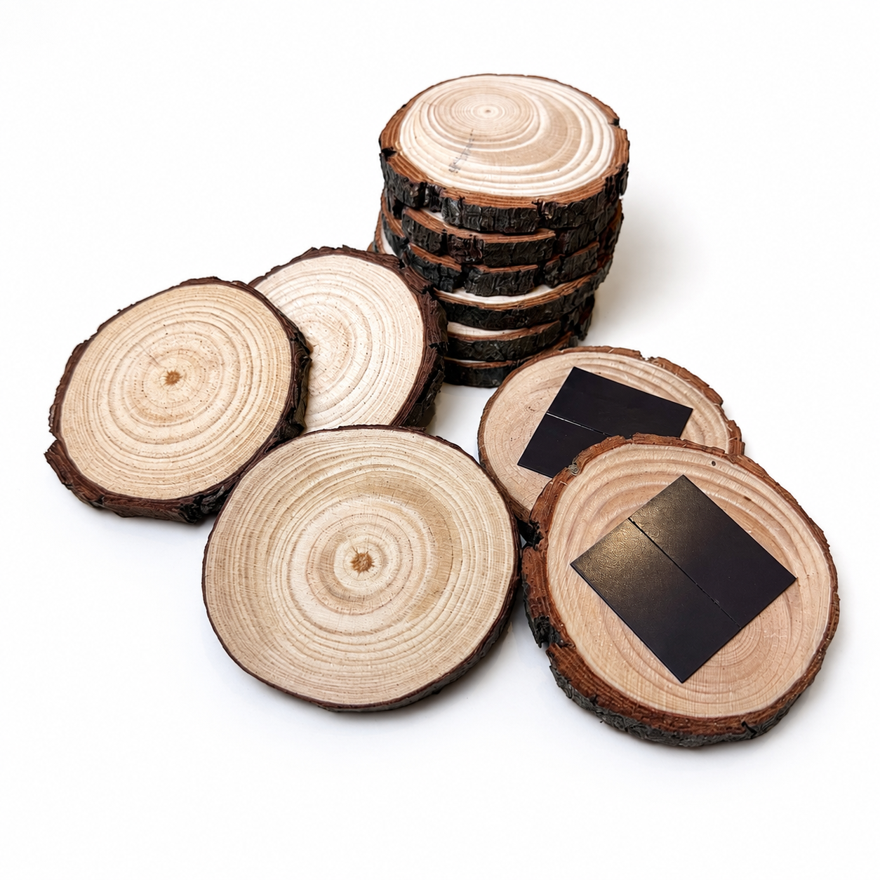 Blank Wood Slice Magnets 6 - 8 cm (Pack of 10)