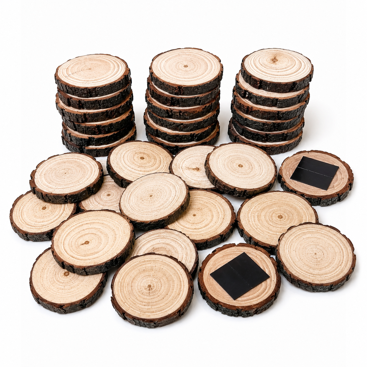Blank Wood Slice Magnets – Classroom Pack (Set of 30)
