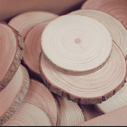 8 - 10 cm Wood slices (Pack of 10)