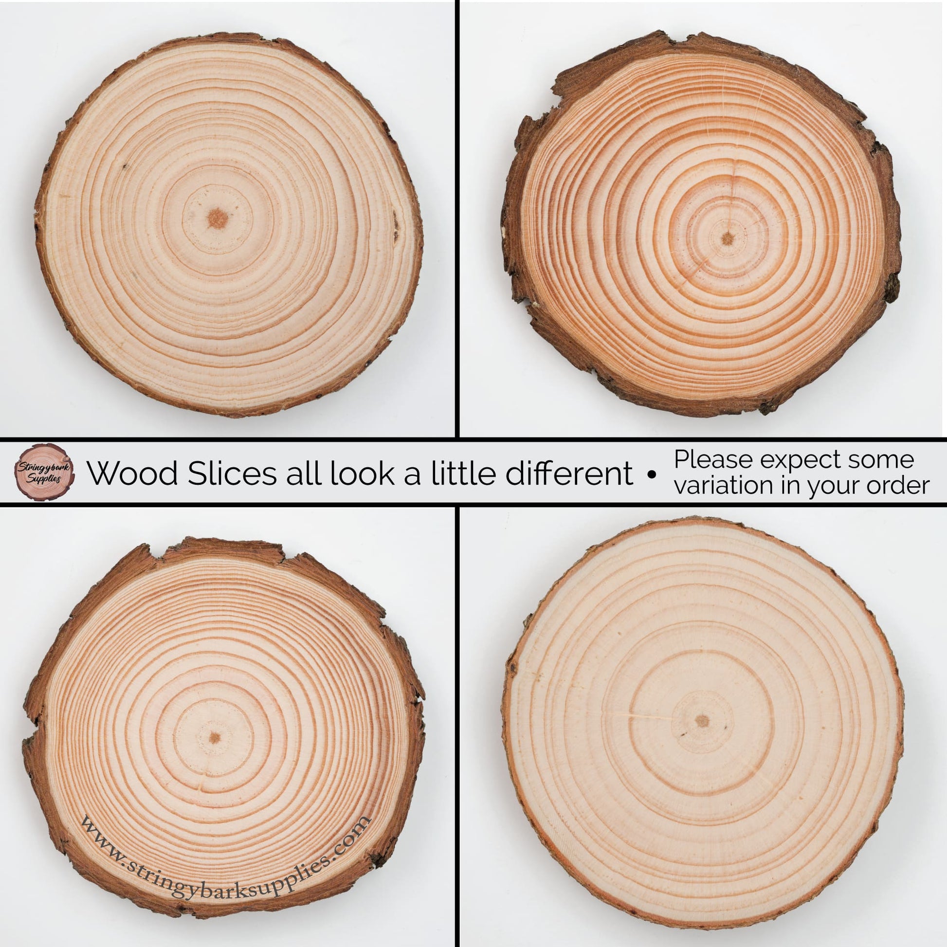 14 Piece Wood Slice Craft Pack - Wood slice kits