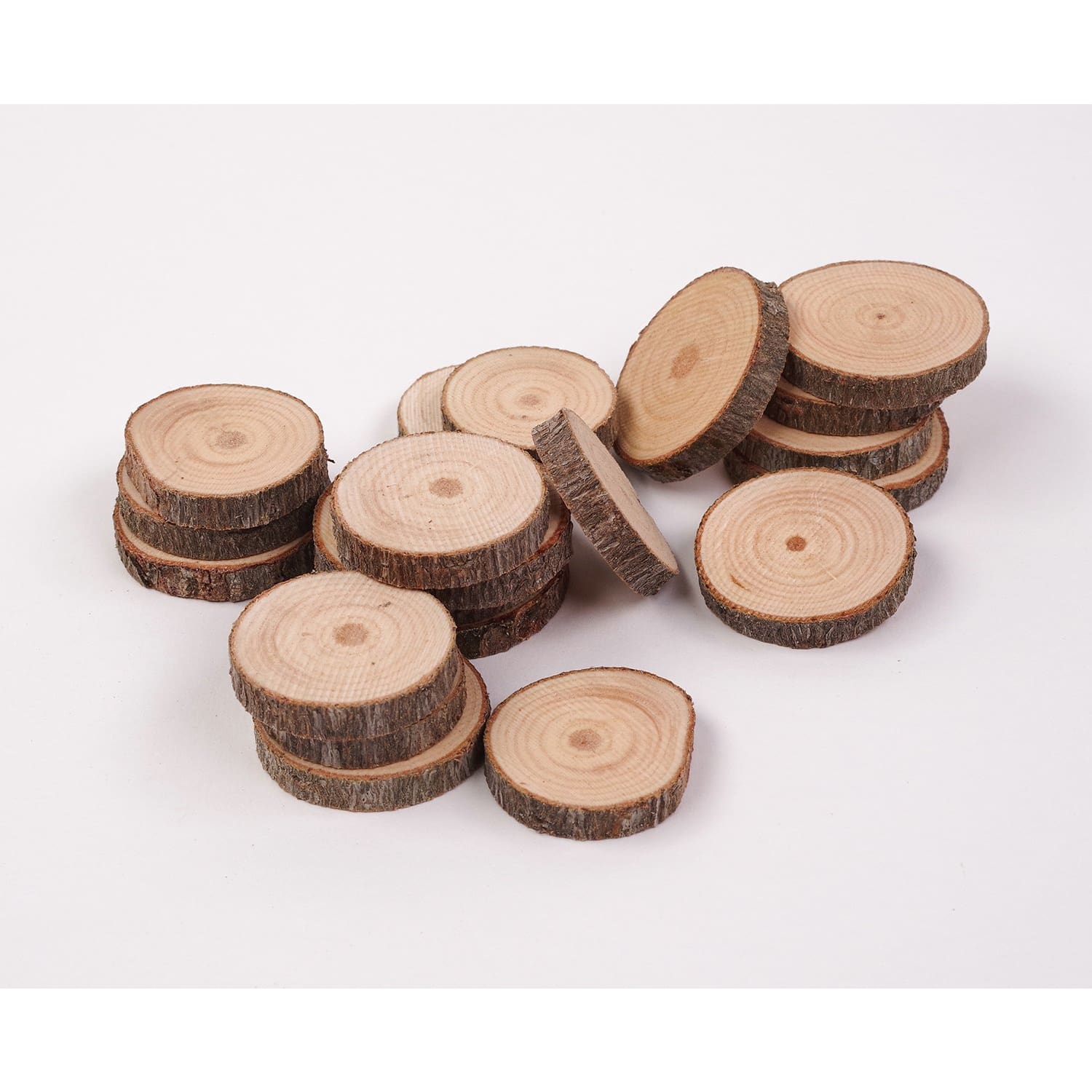 2 - 4 Cm Wood Slices (20 Pack) - Small Wood Slices