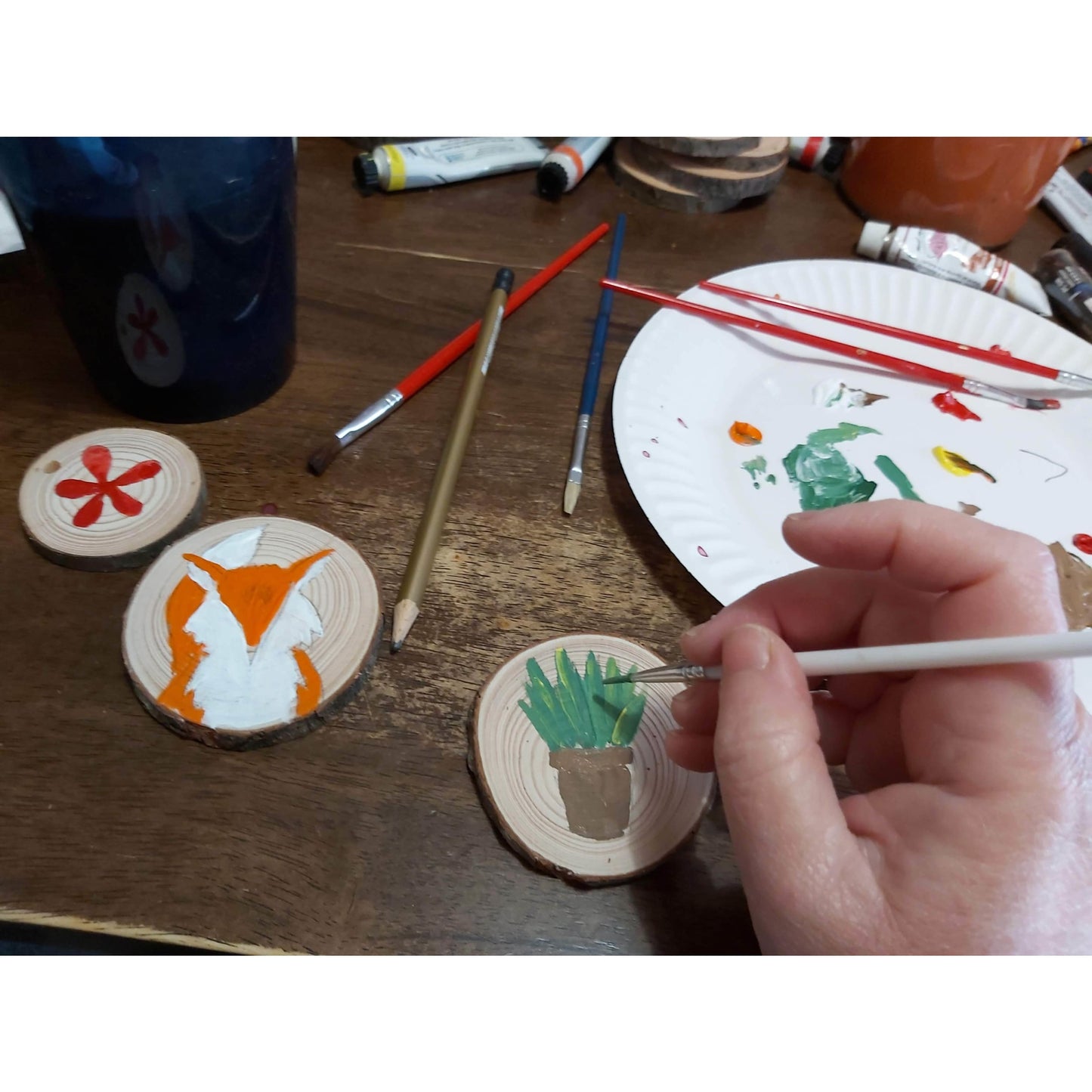 35 Piece Wood Slice Craft Pack - Wood slice kits