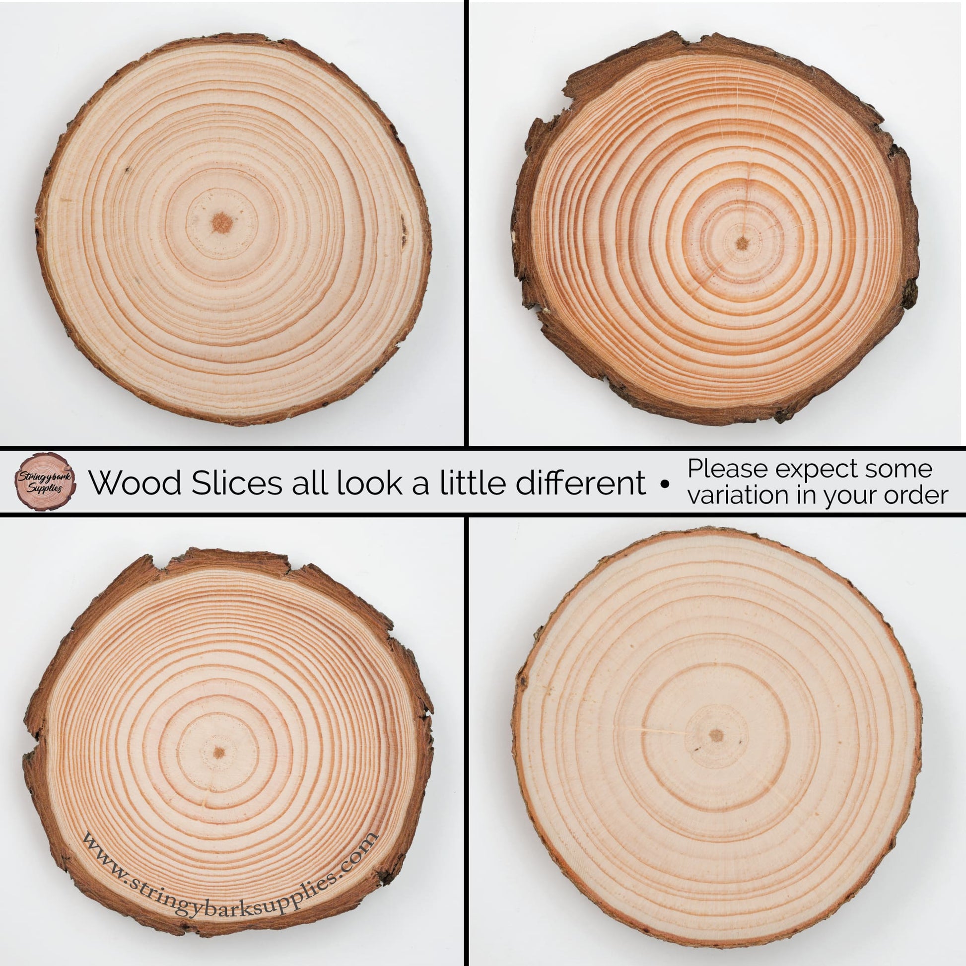 35 Piece Wood Slice Craft Pack - Wood slice kits