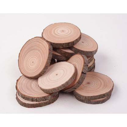 6 - 8 Cm Wood Slices (20 Pack) - Small Wood Slices