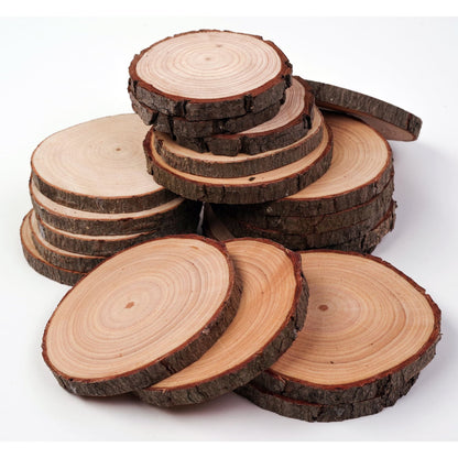 8 - 10 Cm Wood Slices (10 Pack) - Small Wood Slices
