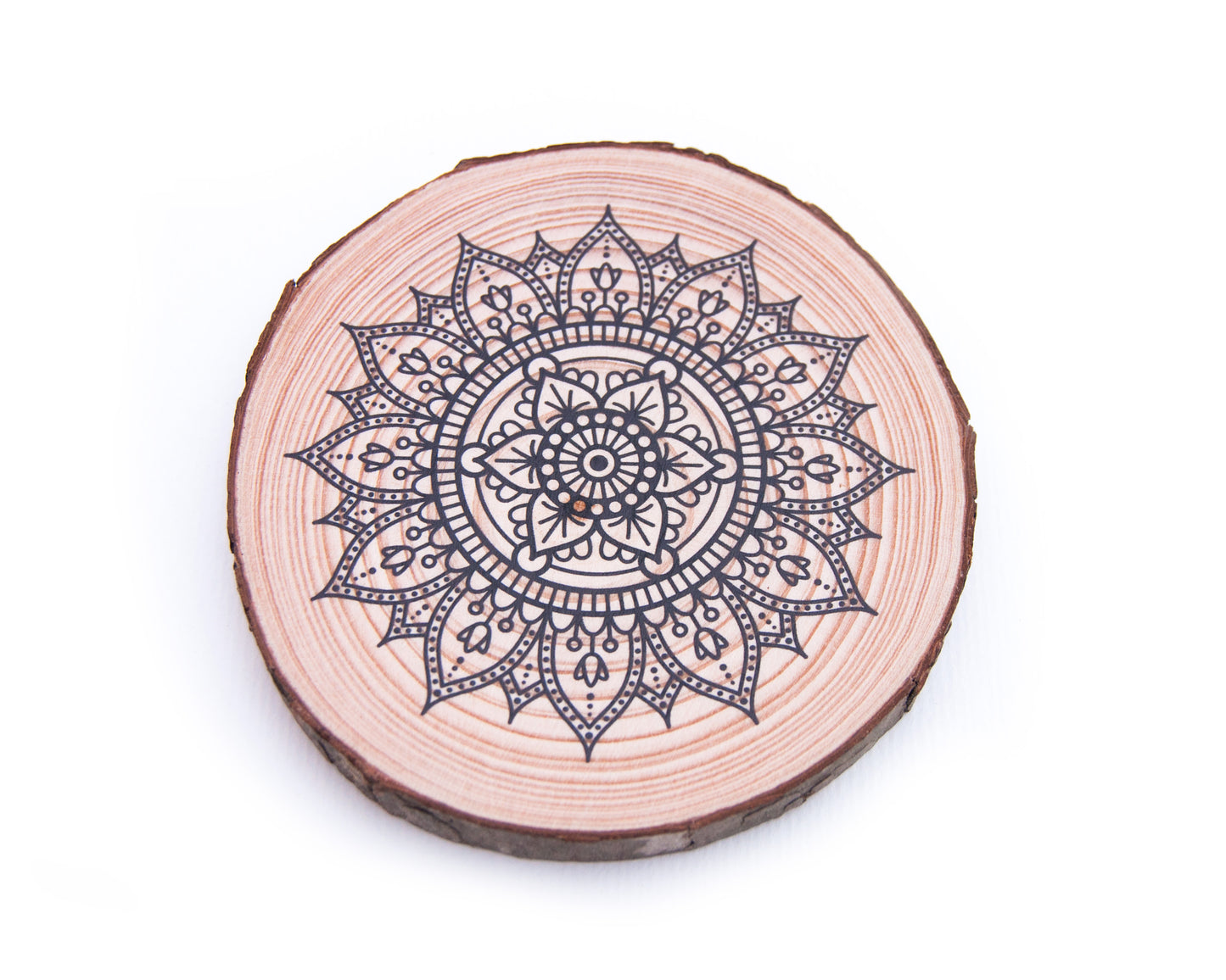 Colouring Wood Slice - Mandala
