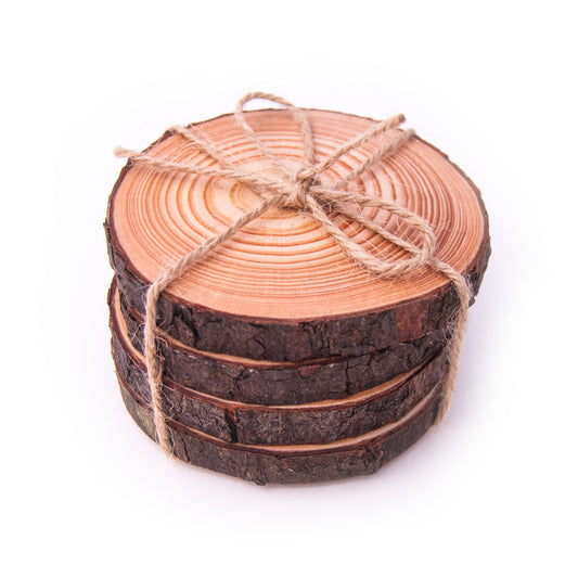 Wood Slice Coasters | 4, 6, 8 packs