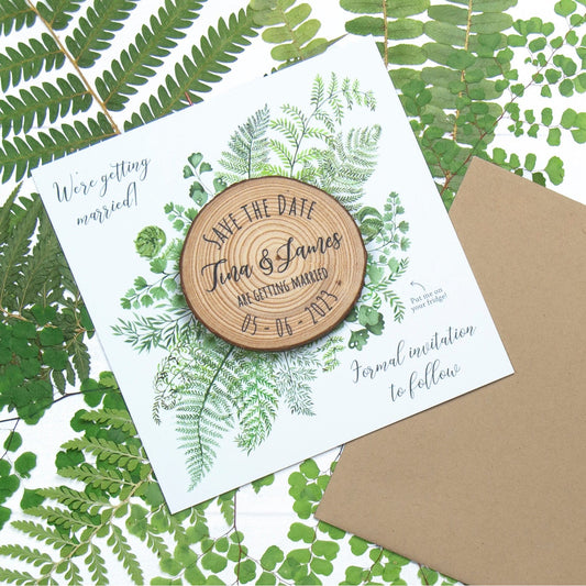 Large Save The Date w/card + envelope - Fern - Save the dates