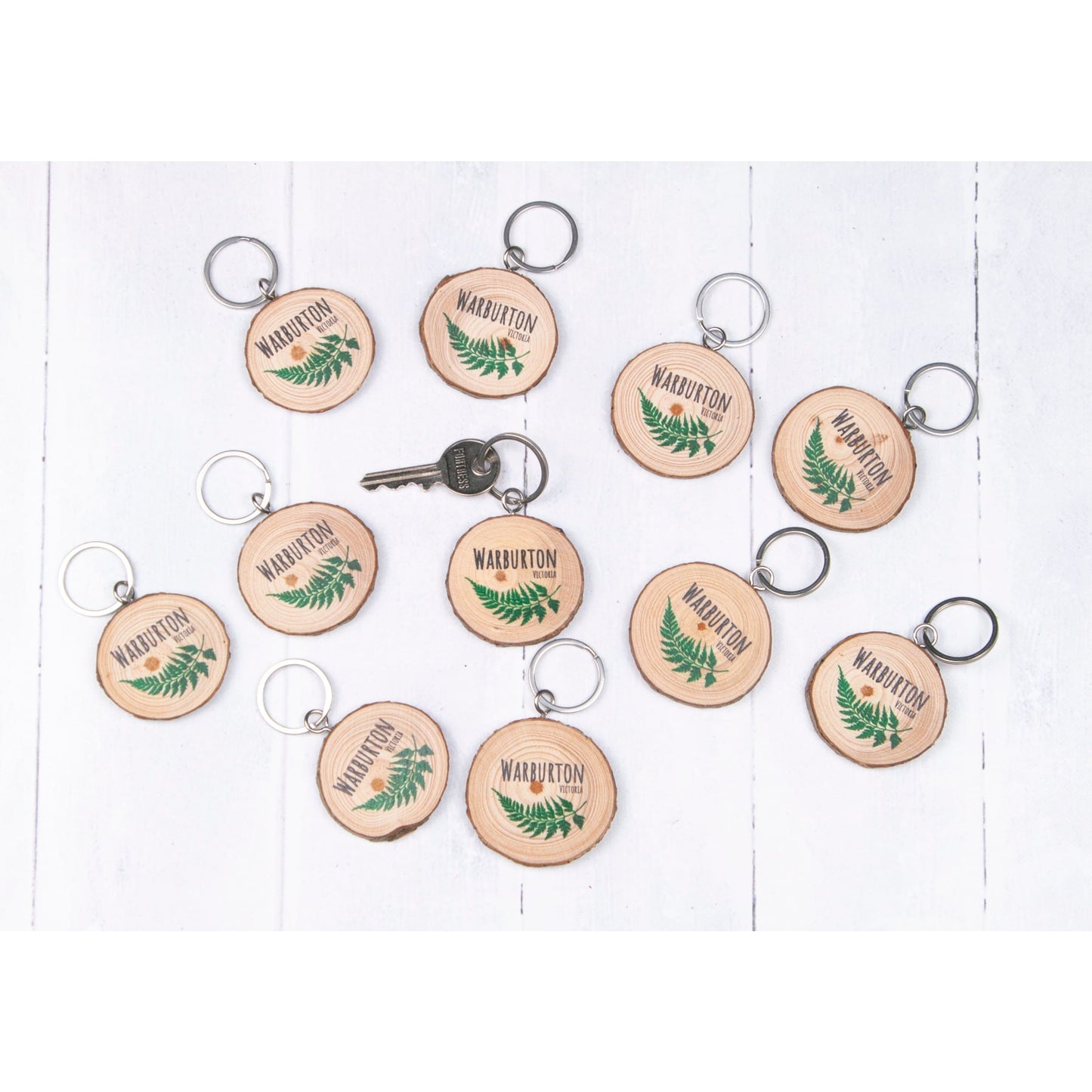 Wood Slice Promotional Keyrings - Promotional Products