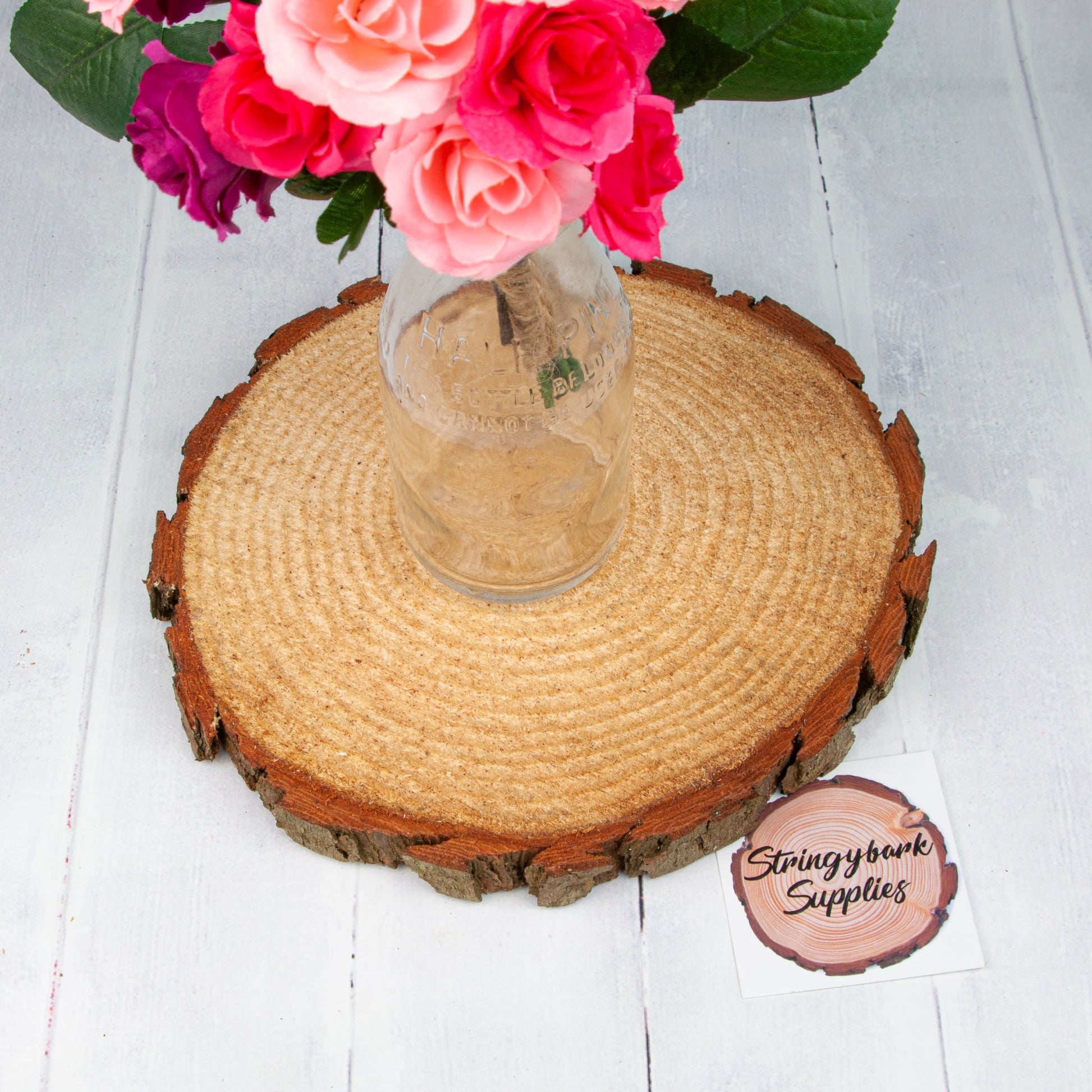 Rustic Wood Slices Inc. Brown Wood Slices For Centerpieces Table 10-11 Inch