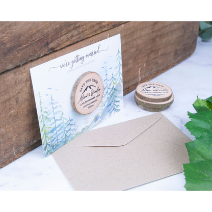Save The Date w/card + envelope - Mountain - Save the dates