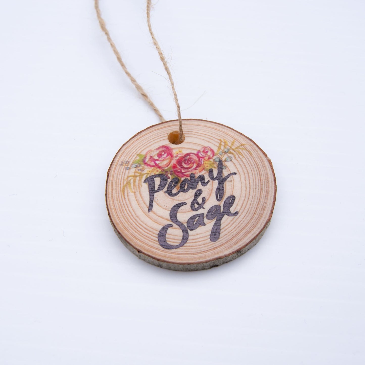 Wood Slice Product Tags (100 pack) - custom tags