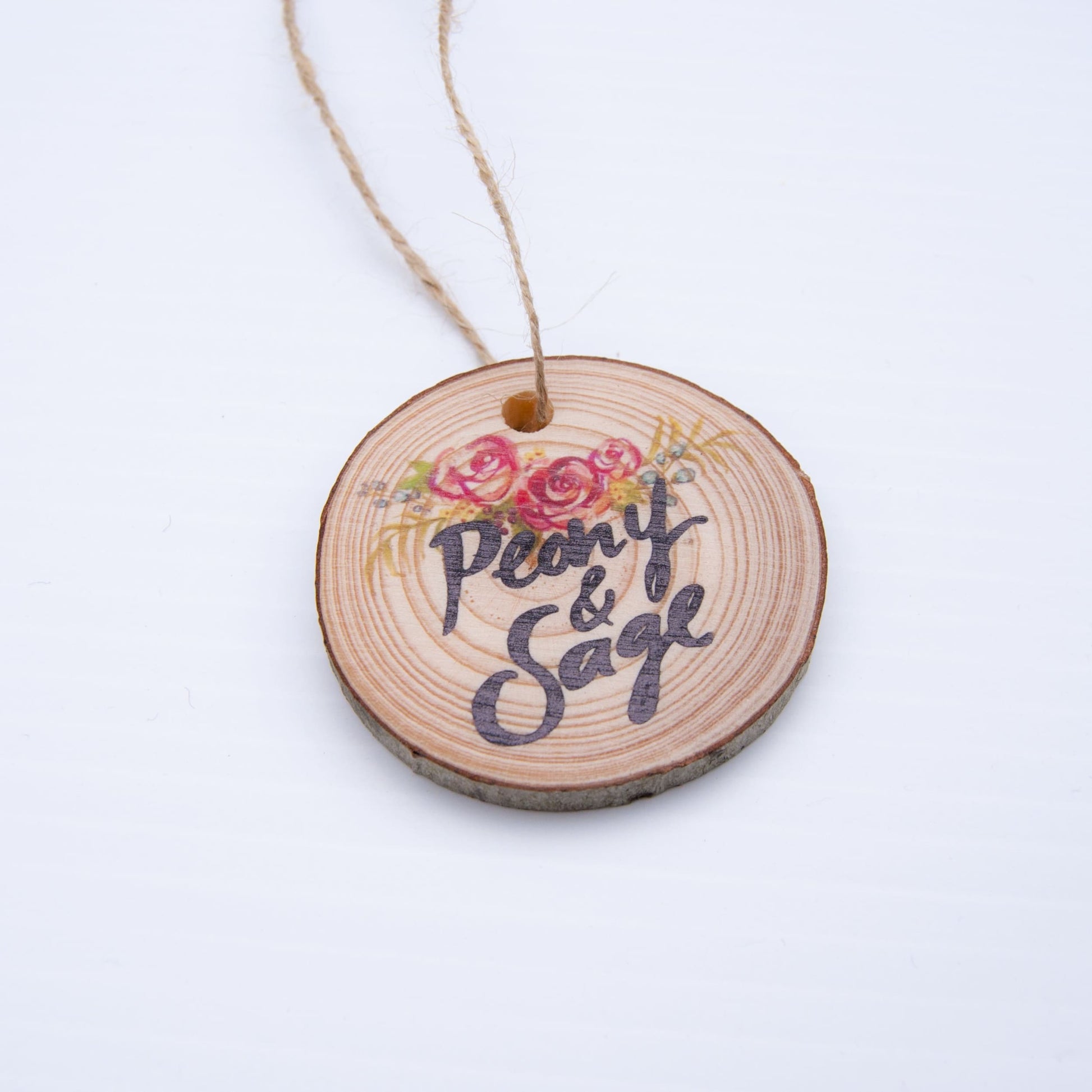 Wood Slice Product Tags (100 pack) - custom tags