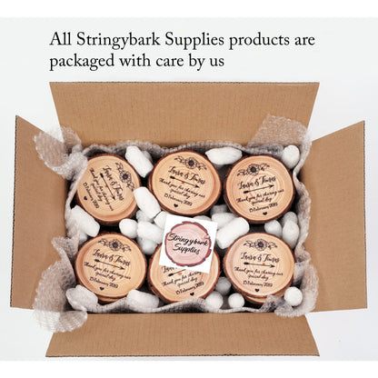 Wood Slice Save The Date Magnets - Save The Dates