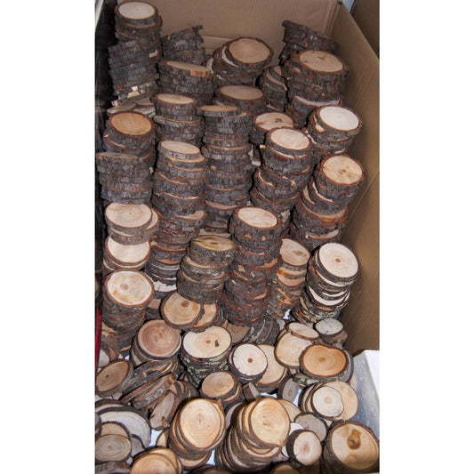 Wood Slice Seconds (100 Pack) - Small Wood Slices